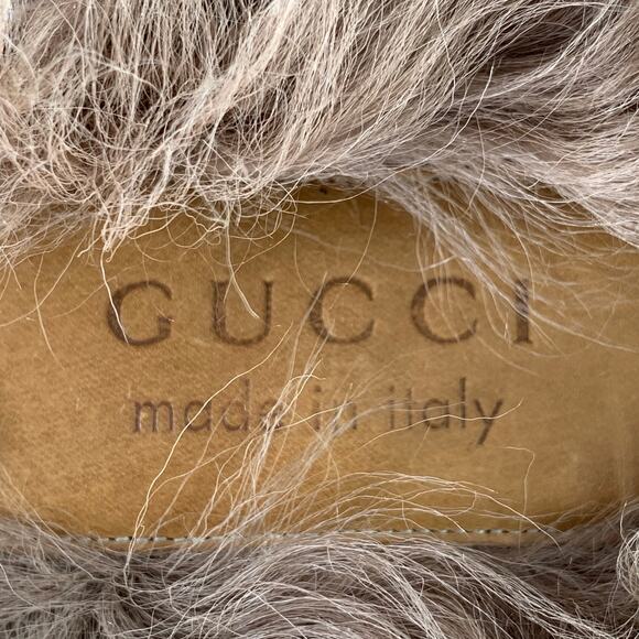 GUCCI Size 11.5 Guccissima Beige Rust Monogram Canvas Slip-On Loafers - Picture 7 of 8